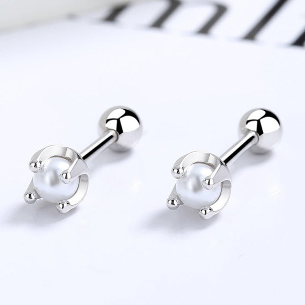 Twila Clover 925 Sterling Silver Twist Stud Earrings - Elysian Bijoux