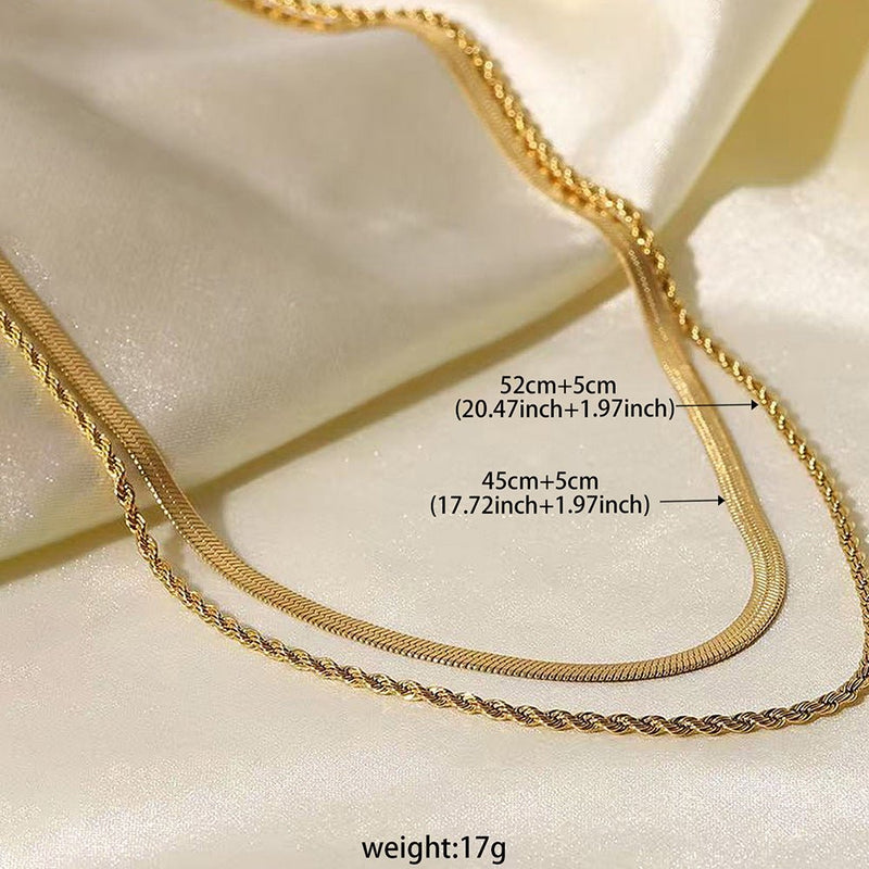 Twist Luxe Duo Snake Chain - Elysian Bijoux