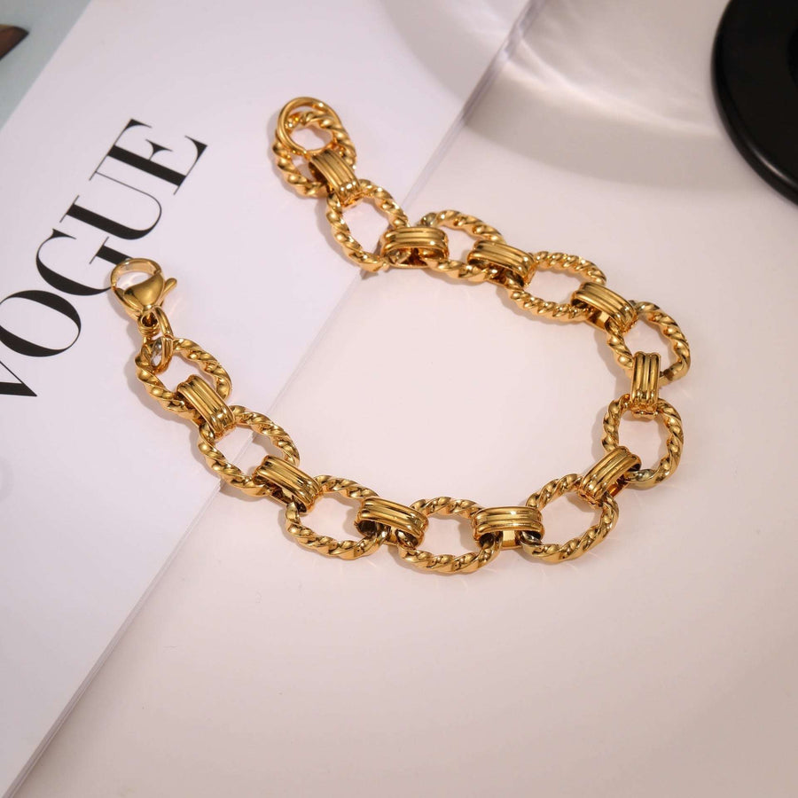 TwistLink 18K Steel Bracelet - Elysian Bijoux