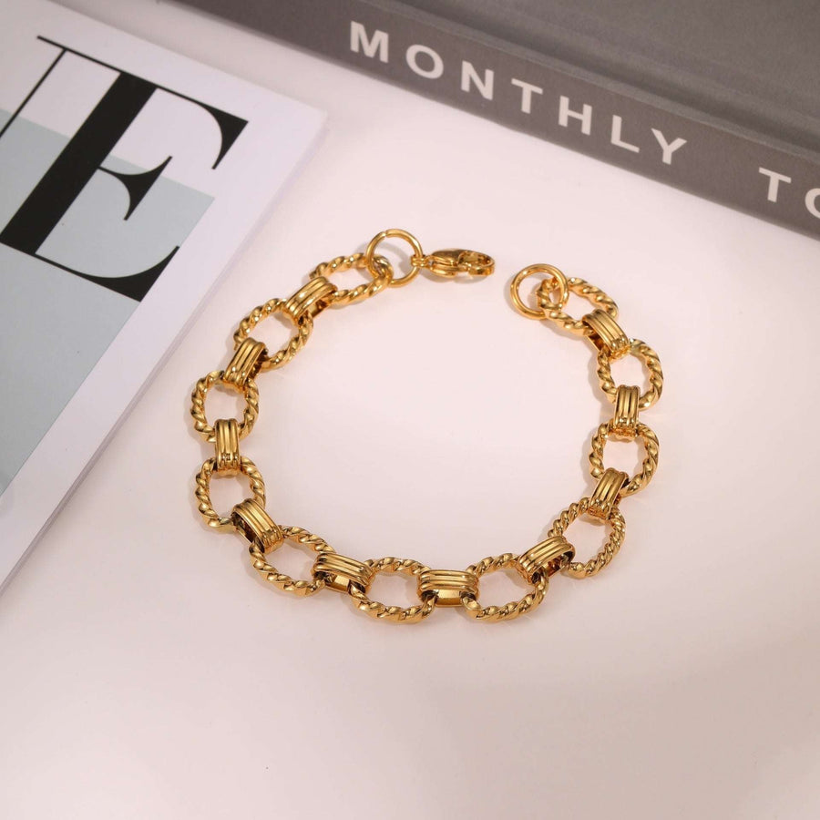 TwistLink 18K Steel Bracelet - Elysian Bijoux