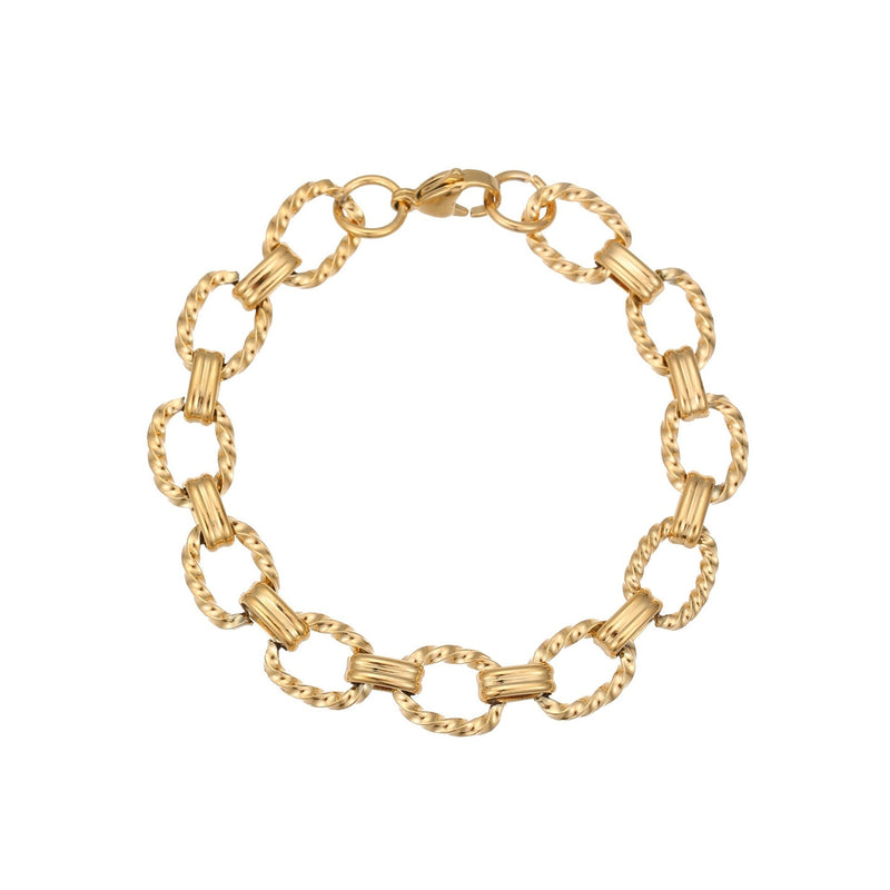 TwistLink 18K Steel Bracelet - Elysian Bijoux