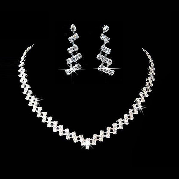 ViviBrill™ Bridal Rhinestone Jewelry Set - Elysian Bijoux