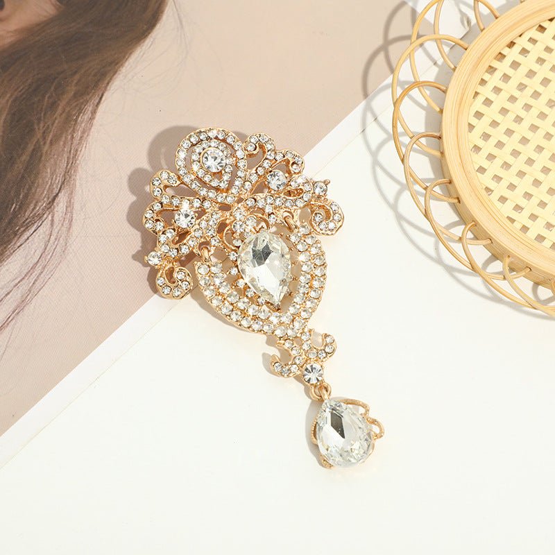 Water Drop Diamond Luxury Fashion Brooch - Elysian Bijoux