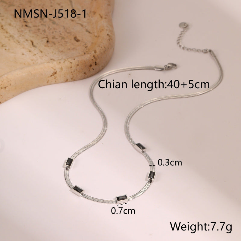 Zirca GeoSquare Pendant - Elysian Bijoux