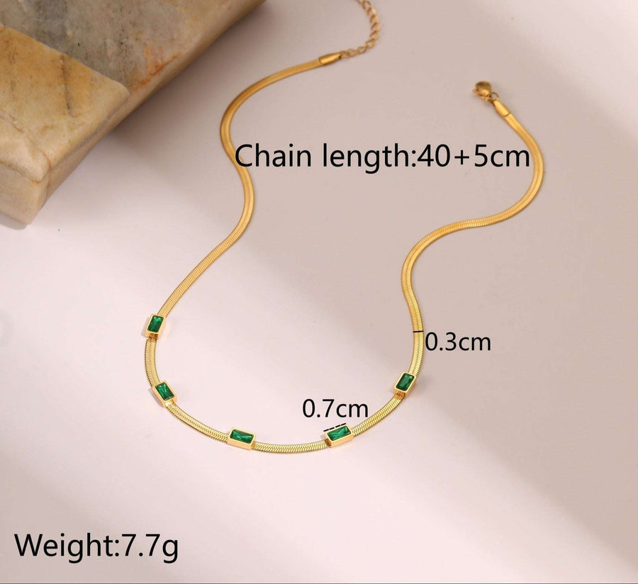Zirca GeoSquare Pendant - Elysian Bijoux