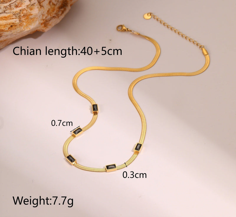Zirca GeoSquare Pendant - Elysian Bijoux