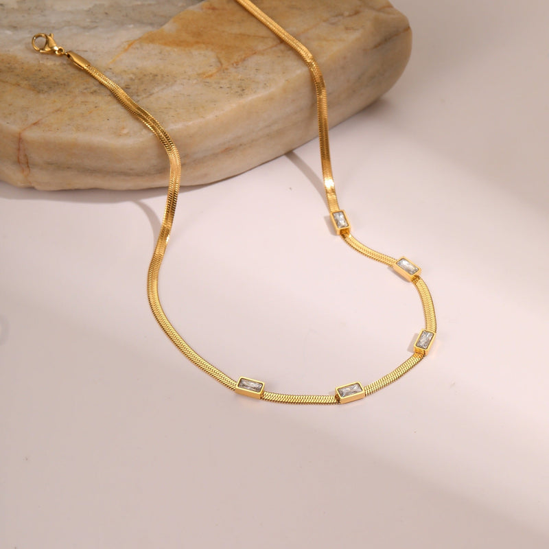 Zirca GeoSquare Pendant - Elysian Bijoux