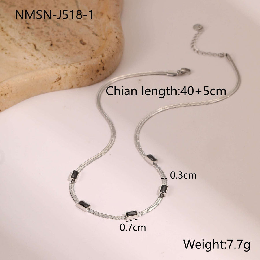 Zirca GeoSquare Pendant - Elysian Bijoux