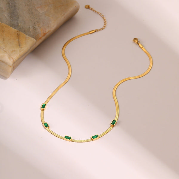 Zirca GeoSquare Pendant - Elysian Bijoux